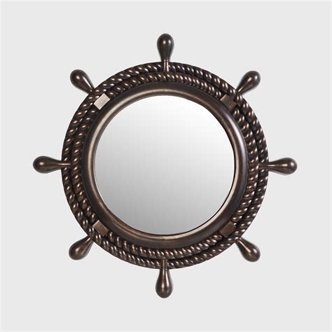 Buy Casablanca Wood Round Wall Mirror - 46cm from Home Centre at just ...