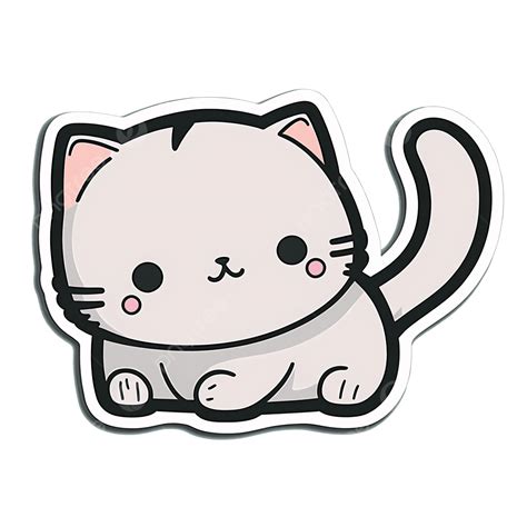 Cute Cat Sticker Cartoon Kitten Kitty, Cat Clipart, Cute Clipart ...