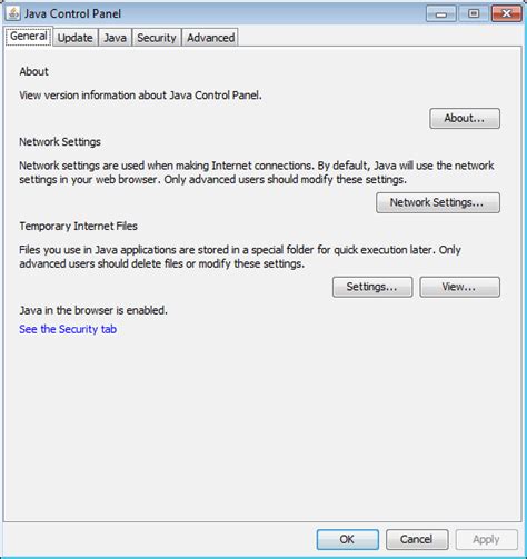 Image result for Java Control Panel Security Settings