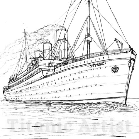 Titanic Coloring Page