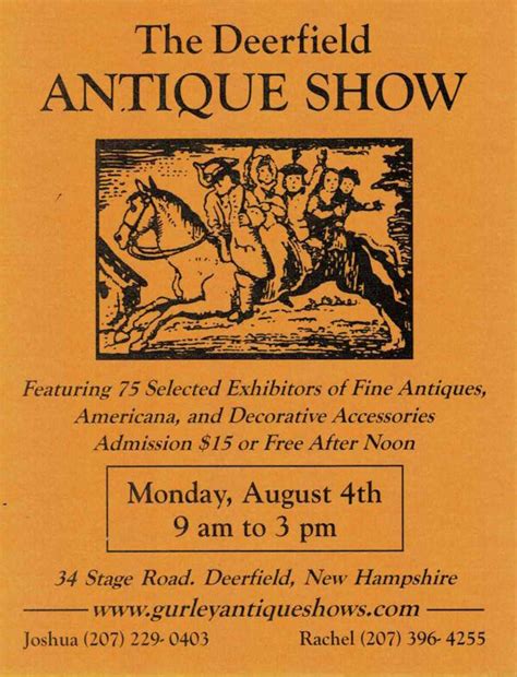 The Deerfield Antique Show, Deerfield Fairgrounds, 4 August 2025 ...
