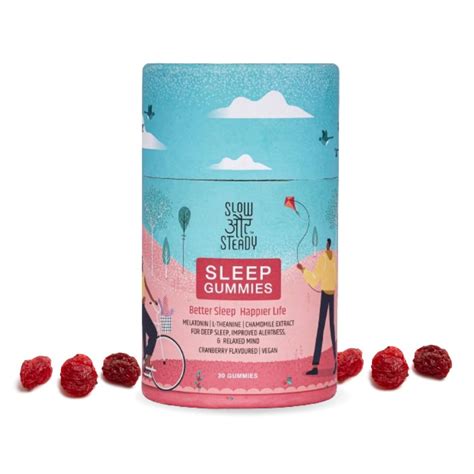 Slow Aur Steady Melatonin Sleep Gummies, Helps with Deep Sleep, Stress ...