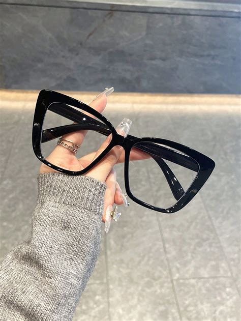 1pc Women Casual Style Fashion Cat Eye Clear Glasses For Daily Life ...