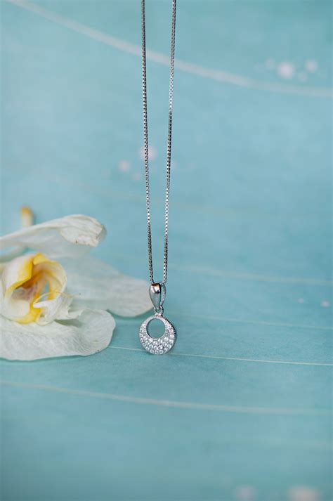 Buy Little Circle Aura Sterling Silver Pendant Set by Mannash™ Jewellery