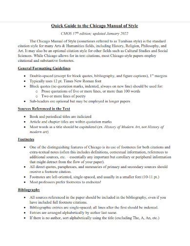 Chicago Style Format Example Paper 的图像结果