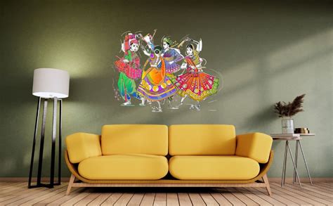 Rangoli Large Modern Art Wall Sticker Mullticolor Vinyl Sticker 40cm or ...