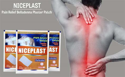 NICEPLAST Belladonna Plaster Patches for Back, Shoulders, Muscles ...