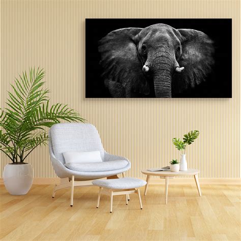 Elephant D5 Canvas Painting Synthetic Frame – ArtzFolio.com