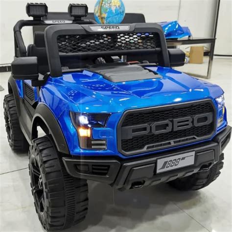 Buy SBT Small Boy Toys POBO Blue Battery Operated Ride on Jeep for Kids ...