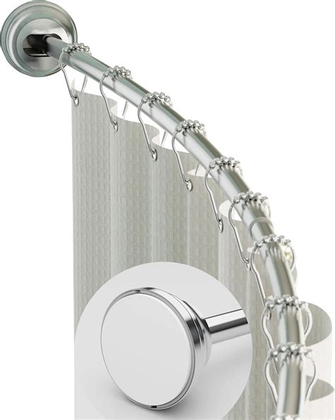 Amazon.com: Zenna Home Rustproof Curved Shower Curtain Rod, No Drill ...