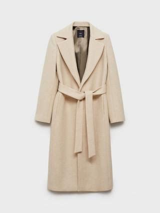 Mango Dolce Wool Blend Detachable Faux Fur Collar Coat, Pastel Grey