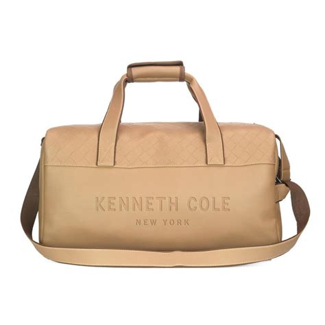 Buy Kenneth Cole Faux Leather Top Zip Travel Duffel Bag - Brown Online