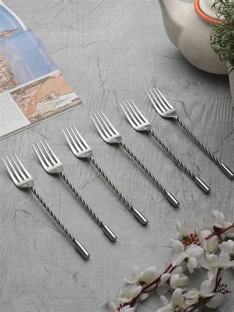 VarEesha Antique Matt Finish Stainless Steel Twisted Handle Forks Set ...