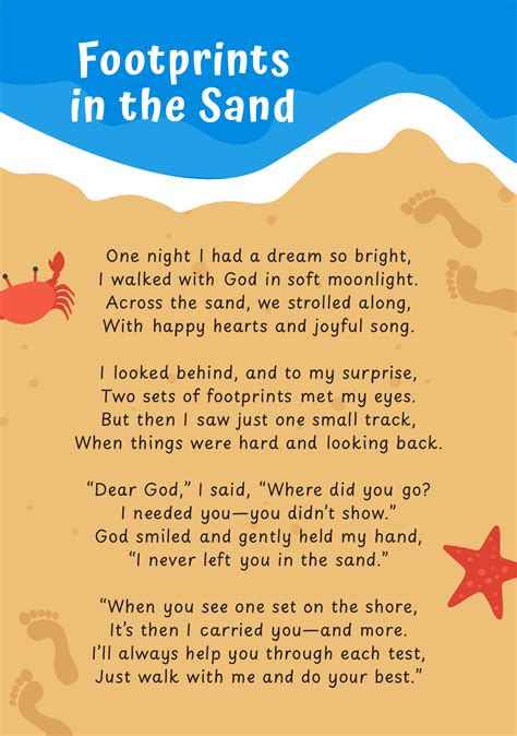Footprints In The Sand - 10 Free PDF Printables | Printablee