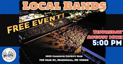 Local Bands - FREE EVENT!, 720 Fair Street, Marshall, MI, United States ...