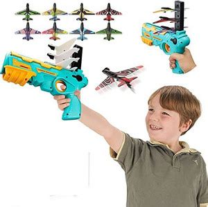 SPEEDYZONE Airplane Launcher Gun Toy for Kids, us Flying Glider Air ...