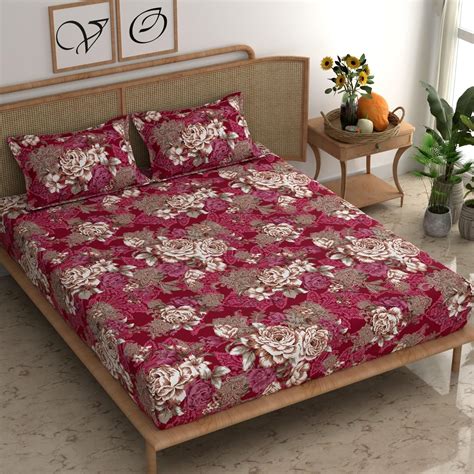 CG HOMES Bed Sheet, Bedsheet for Double Bed, Double Bedsheet, Printed ...