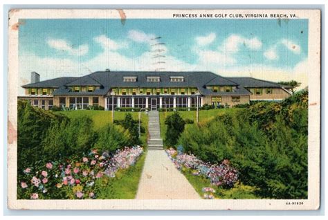 1936 Entrance To Princess Anne Golf Club Virginia Beach VA Vintage ...