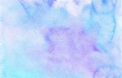 Watercolor pastel blue and purple background texture. Light cerulean ...