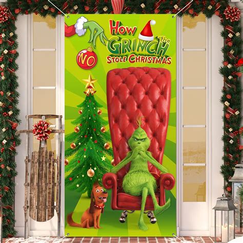 Christmas Door Cover Decorations ,Grinch Christmas Decorations The ...