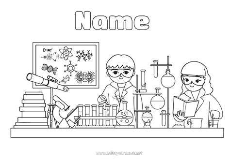 Science Lab Coloring Pages 的图像结果