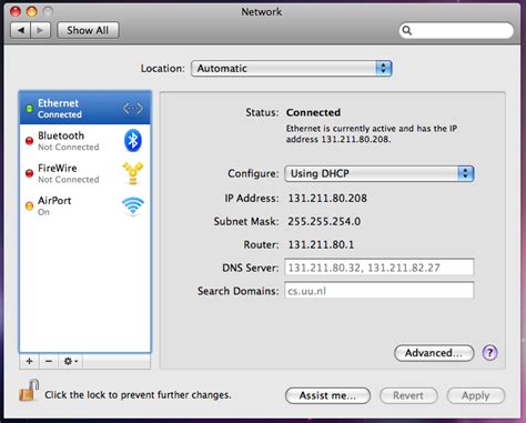 Image result for Mac OS Network Settings