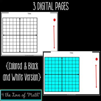 Free Digital Coordinate Plane Pages for Google Drive™ by 4 the Love of Math