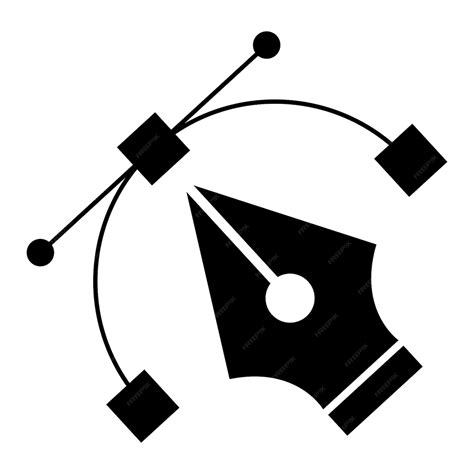 Vector pen tool icon for graphic design and editing | Premium Vector