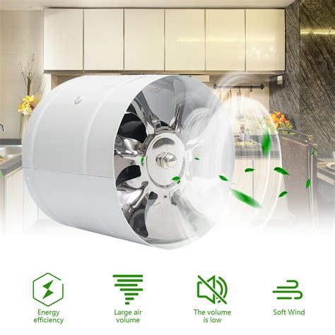 8/10/12 inch Exhaust Inline Duct Fan Boost Airflow | Ubuy India