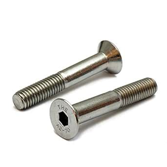 (10) M6-1.00 x 40mm (PT) - Stainless Steel Flat Head Socket Caps Screws ...