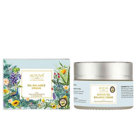Alyuva Oil Balance Cream with Aloe Vera, Rosehip Oil & Sunflower Oil ...