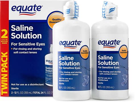 Equate Saline Solution Contact Lens Solution for Sensitive Eyes Twin Pack - 24 fl oz | Buy Now ...