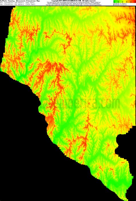 Free Buffalo County, Wisconsin Topo Maps & Elevations