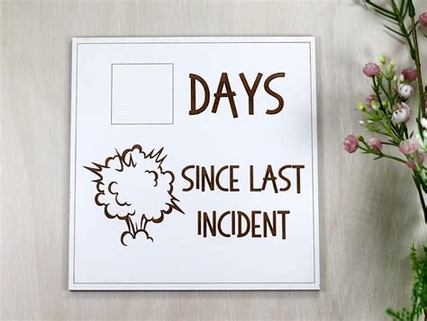Amazon.com: Funny Whiteboard Sign, Days Since Last Incident (Explosion ...