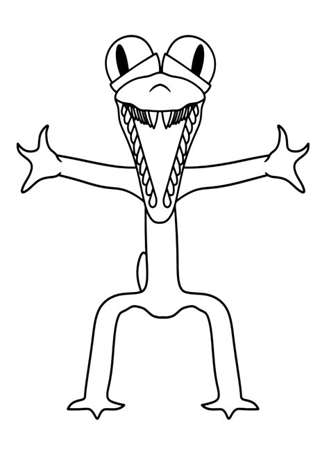 Orange From Rainbow Friends Coloring Pages