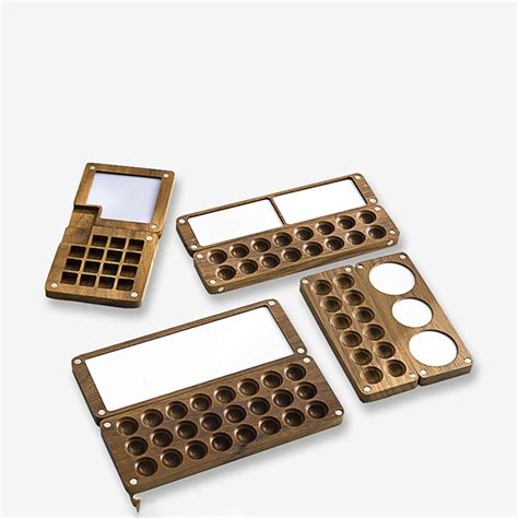 STYLEHEAVEN Wood Palette Tray Wooden Paint Box, Paint Container Travel ...