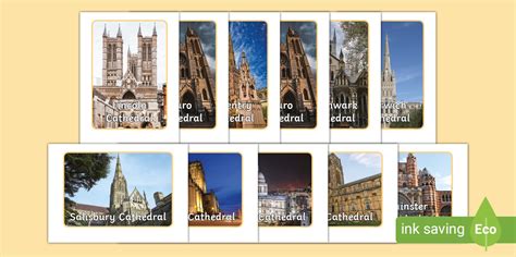 UK Cathedrals Display Photo Pack (teacher made) - Twinkl