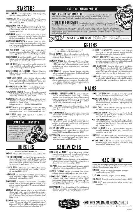 Karl Strauss Brewing Company Menu - Urbanspoon/Zomato