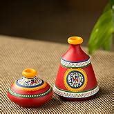 Buy ExclusiveLane 'Warli Handpainted' Terracotta Pots Vases for Living ...