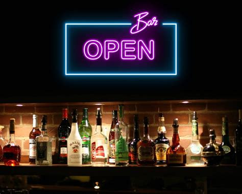 Glowneon Bar Open Neon Signs, Bar Party Wall Sign Decor - Walmart.com