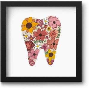 MADANYU Motivational Quotes Frame Wall Frame Poster Warm Floral Tooth ...