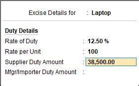 Recording Material In and Material Out Voucher (Excise for Importer)