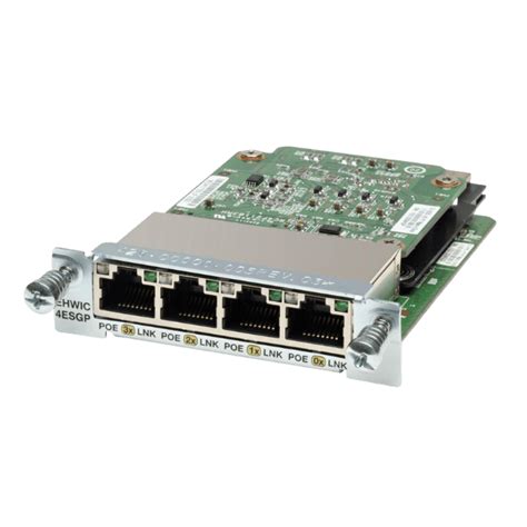 Cisco EHWIC-4ESG-P – 4-Port Gigabit Ethernet EHWIC with Power over ...