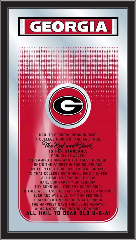 University of Georgia Fight Song Wall Mirror| UGA Bulldogs Fan Decor - Etsy