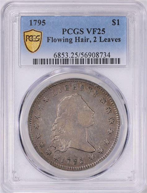 1795 Flowing Hair Silver Dollar 2 Leaves PCGS VF-25 (Item 1829158 ...