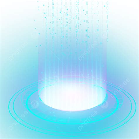 Futuristic Transparent Neon Portal Light Effect Technology 6g Light Circuit Electronic Computer ...