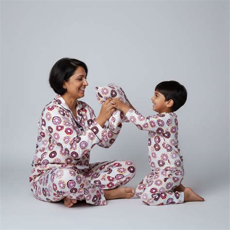 Donut Mother–Son Pajama Set | Fun Dessert-Themed Matching Cotton ...