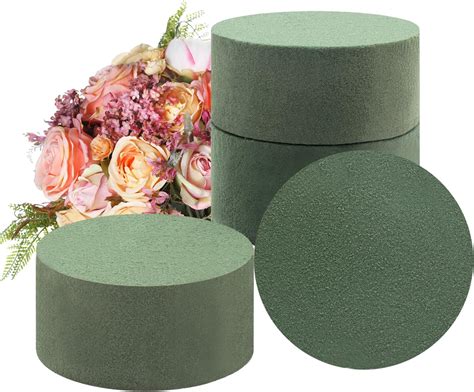 Amazon.com: Floral Foam,4 Pcs Green Round Wet & Dry Floral Foam Blocks ...