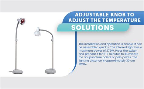 PHYSIOTREX® Physiotherapy Equipment Infrared Lamp with Stand for Pain ...