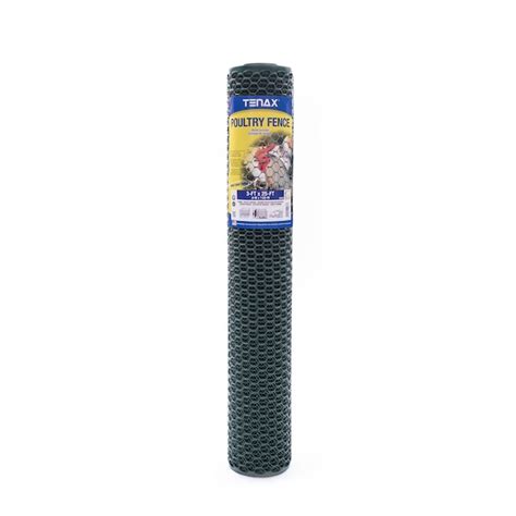 Tenax 25-ft x 3-ft Green HDPE Chicken Wire Rolled Fencing For ...